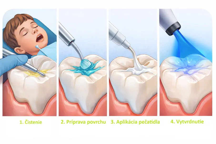 proces pečatenia zubov