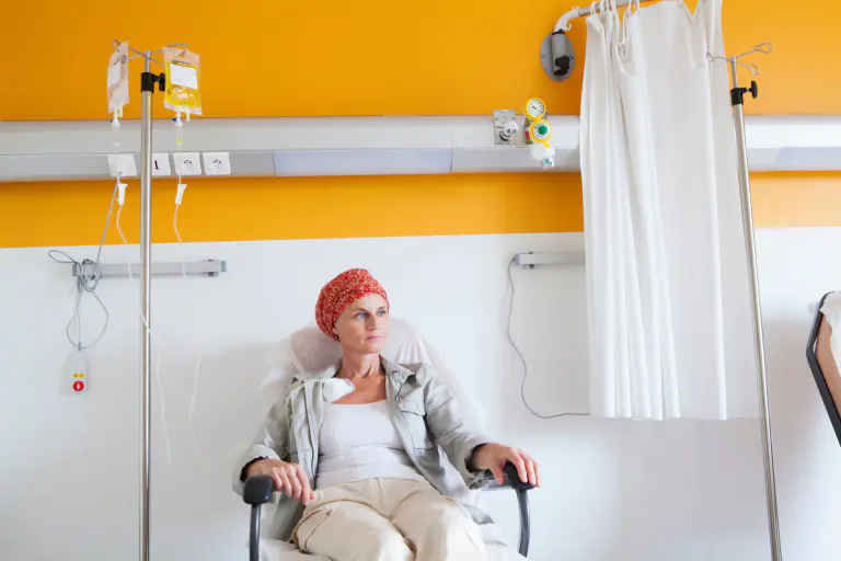 onkologická pacientka na chemoterapii