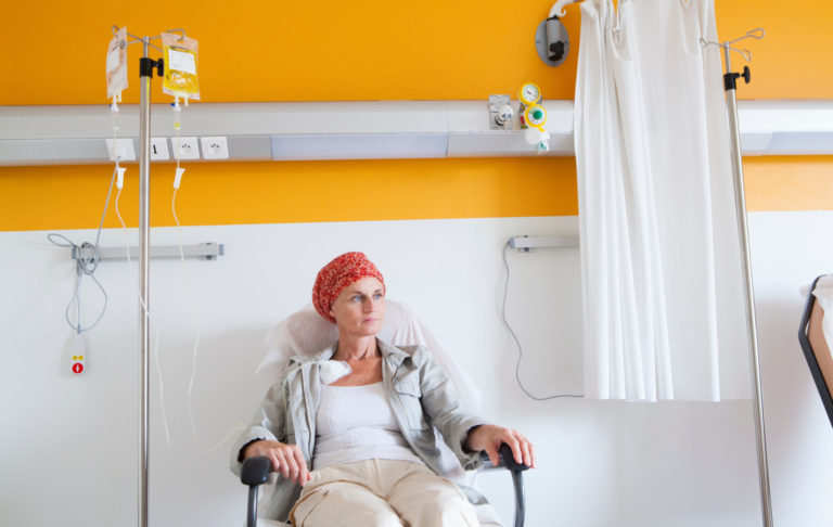 onkologická pacientka na chemoterapii