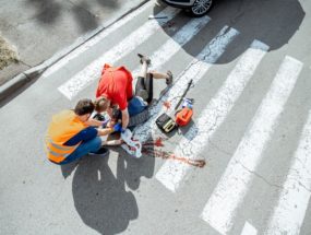 úraz chodca pri dopravnej nehode