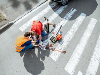 úraz chodca pri dopravnej nehode