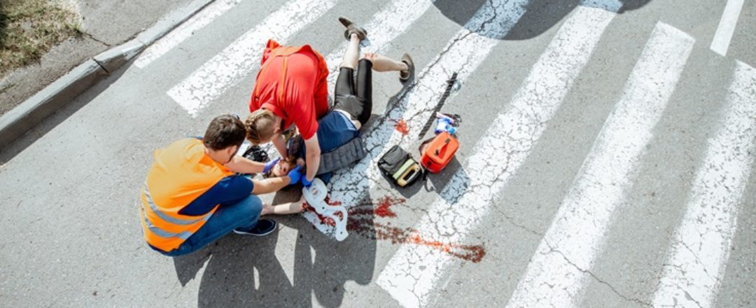 úraz chodca pri dopravnej nehode