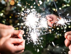 prskavky na Silvestra