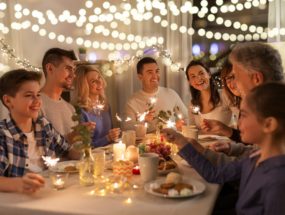 rodina na Štedrý deň