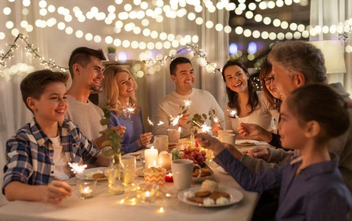 rodina na Štedrý deň