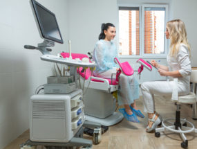 žena v gynekologickej ambulancii
