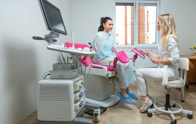 žena v gynekologickej ambulancii