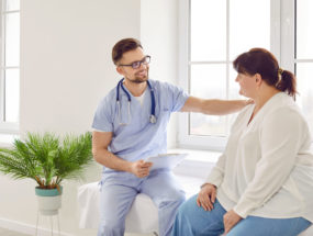 žena na preventívnej prehliadke