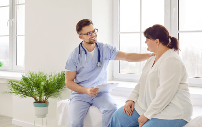 žena na preventívnej prehliadke