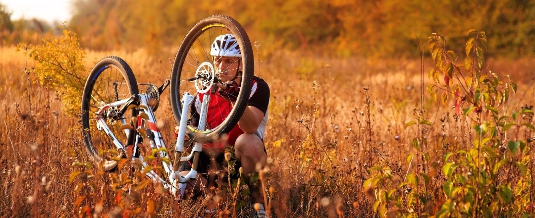 Oprava defektu na bicykli