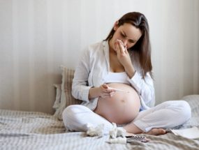 tehotná žena s virózou