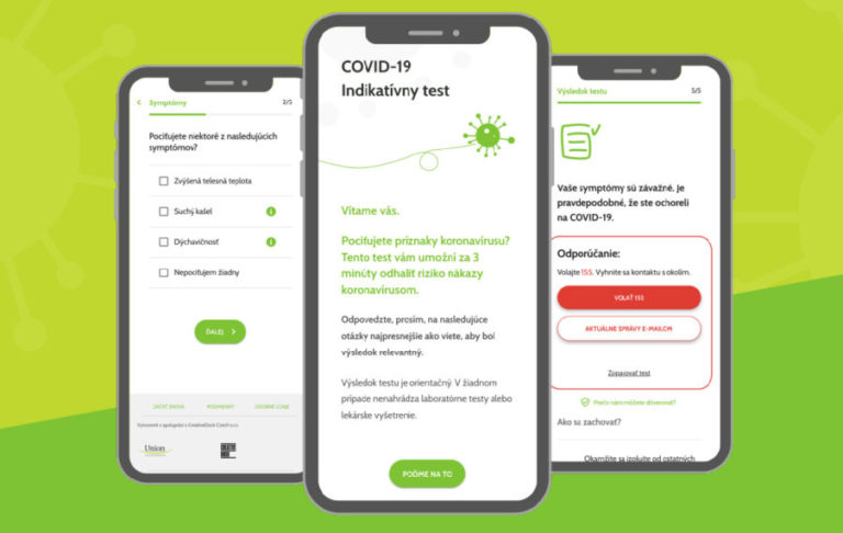online test na koronavírus od Union zdravotnej poisťovne